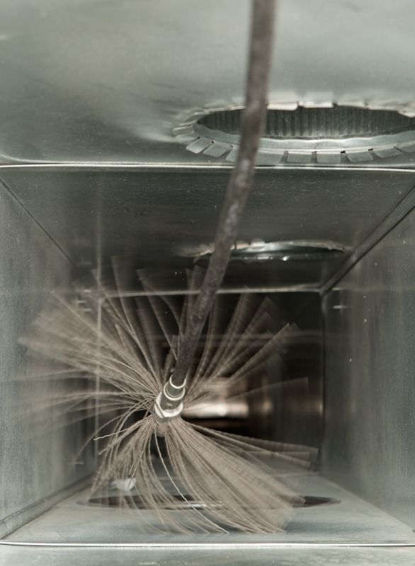 Air Duct Cleaning With Brush Tool Air Duct Cleaning With Brush Tool